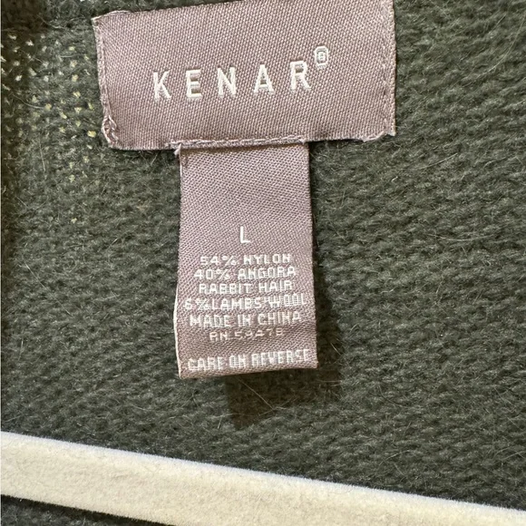 Kenar Olive Green Sweater with tie at waist - Picture 5 of 5